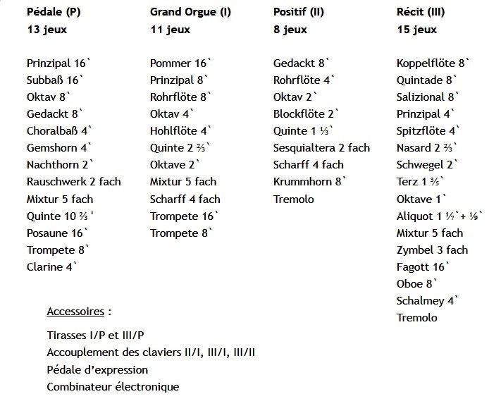 Enghien orgue composition